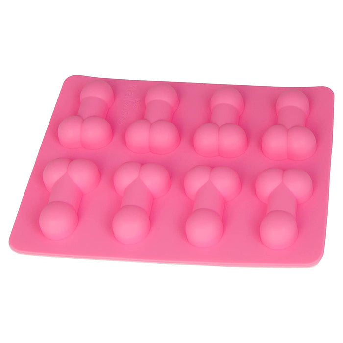 Silicone mold penises - pink 19x15x1cm