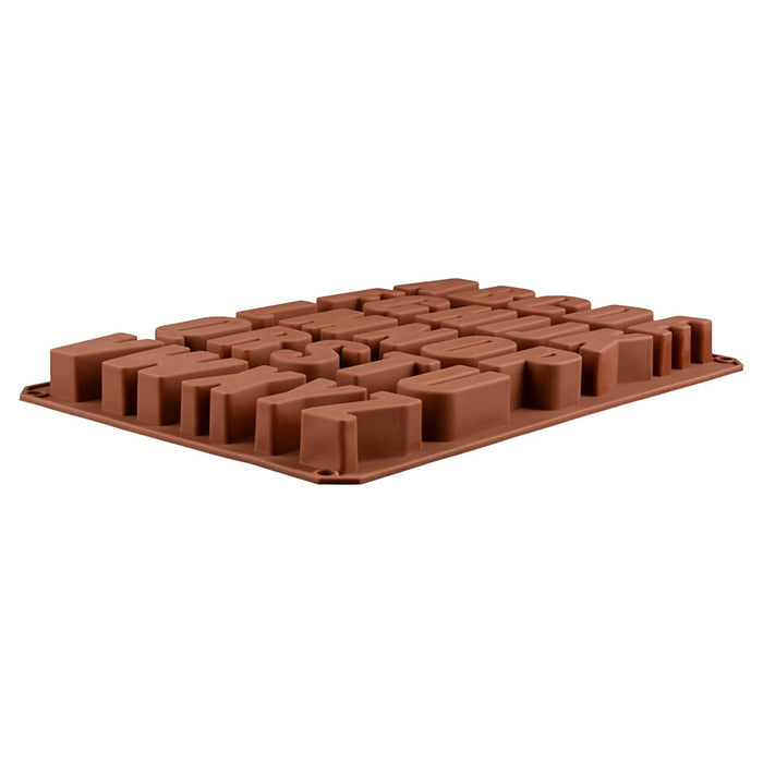Silicone mold Alphabet - brown 33.5x22.5x2.5cm