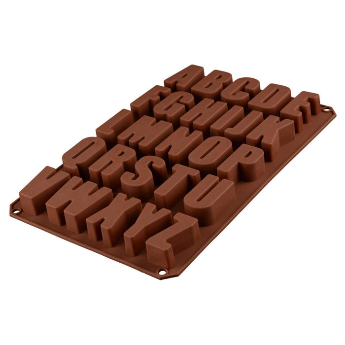 Silicone mold Alphabet - brown 33.5x22.5x2.5cm