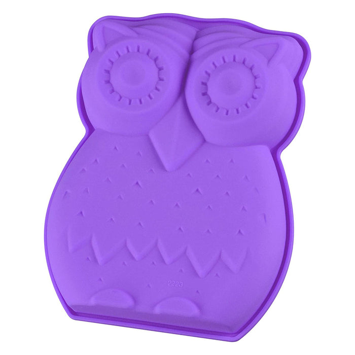 Silicone mold cake owl - purple 18x15x4cm