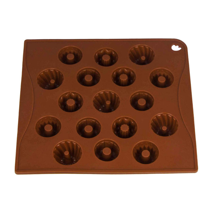 Molde de silicona Bundt cake - marrón 18x17x2cm