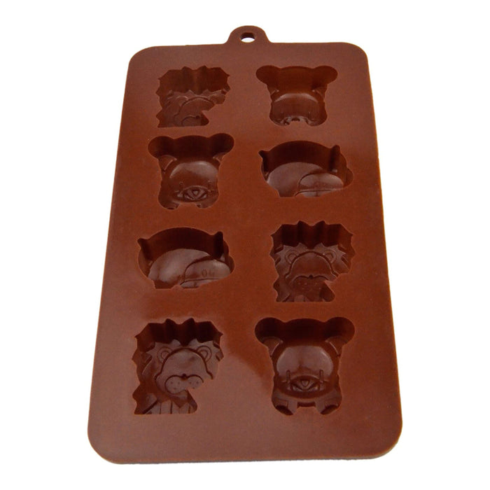 Silicone mold zoo - brown 20x10.5x2cm