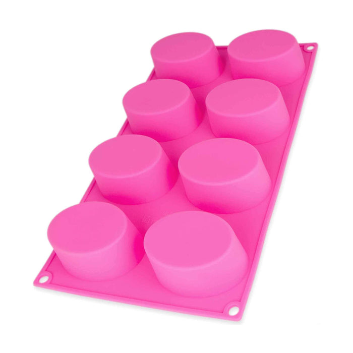 Silikonform Ovale - pink 30x17x3cm - Silikon Form Backen, Seife & mehr - Backform