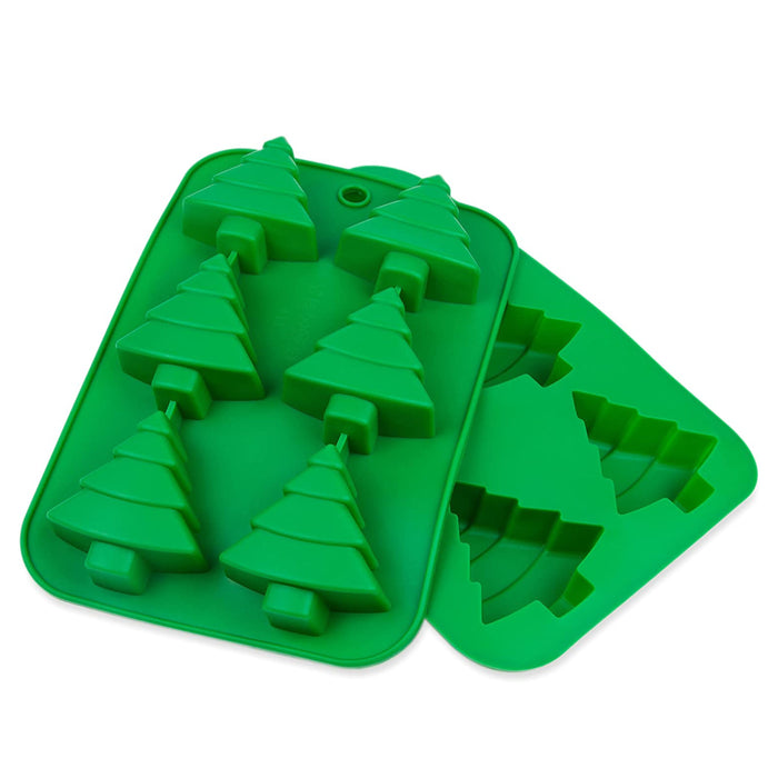 Silicone mold fir tree - green 26x17.5x2.5cm