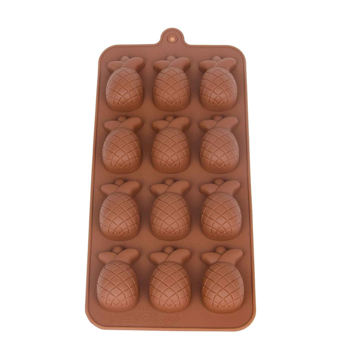 Silicone mold pineapple - brown 22x10.5x1.5cm
