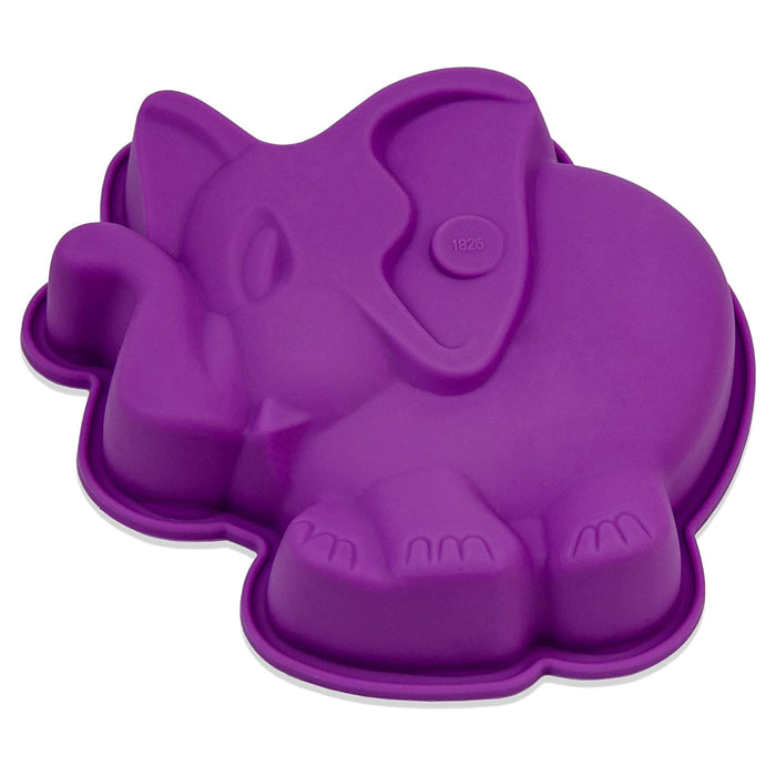 Silicone mold elephant - purple 15x14x3cm