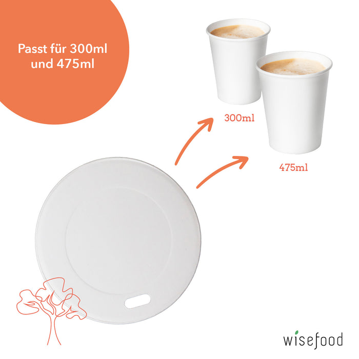 Paper lid (suitable for 300ml & 473ml cups) - Ø 90 mm
