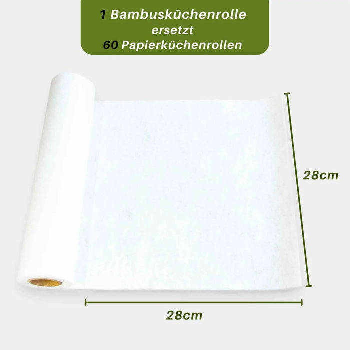Bambus-Küchenrolle - Bambustuch - 28x28cm (Blatt)