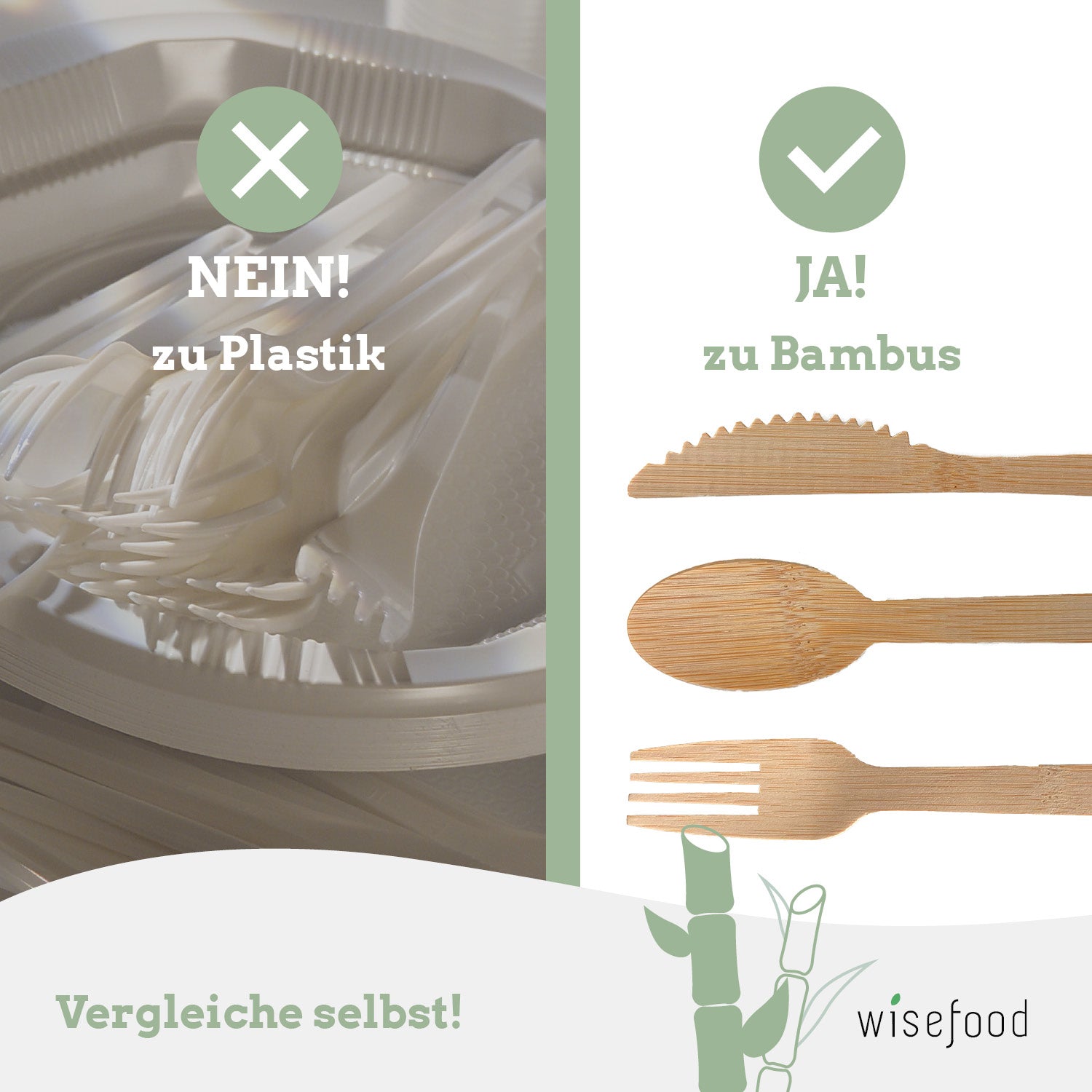 Bambus-Gabeln, 17 cm — Wisefood