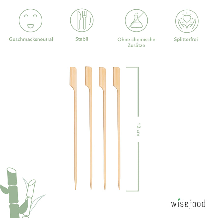 Bamboo finger food skewers 12 cm