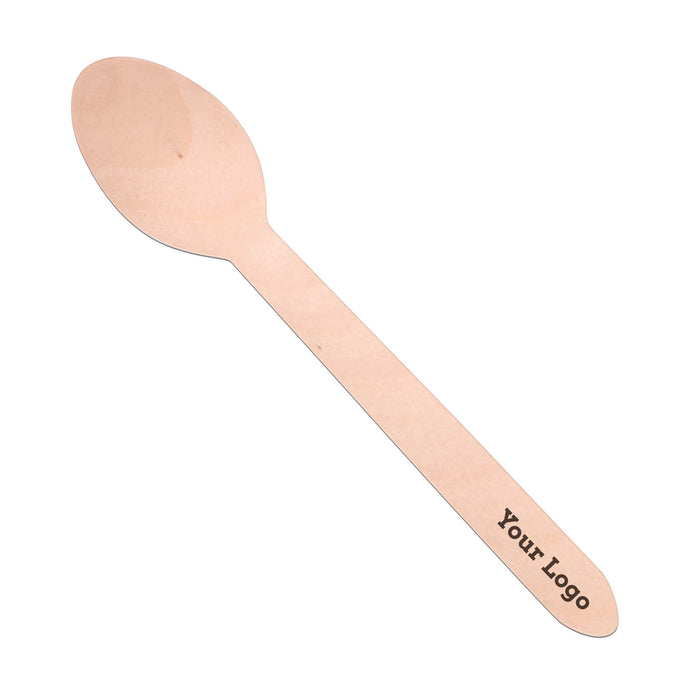 Birch wood spoon - 160 mm - individually printed