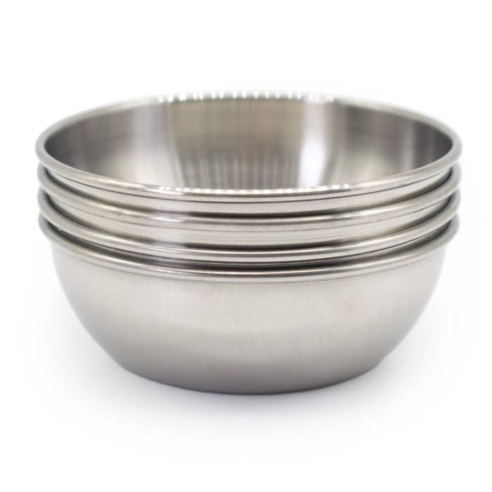 Stainless steel dip bowl dressing cup silver