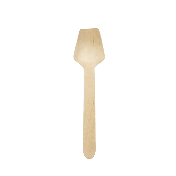 Birch wood ice cream spoon 9.5 cm