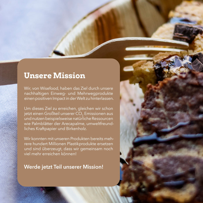 Besteckset Holz. 4-tlg. mit Gabel. Messer. Löffel. Serviette - 250 Stück (Karton)