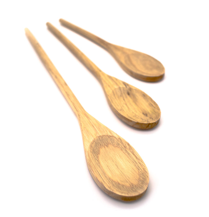 Set of 3 wooden cooking spoons