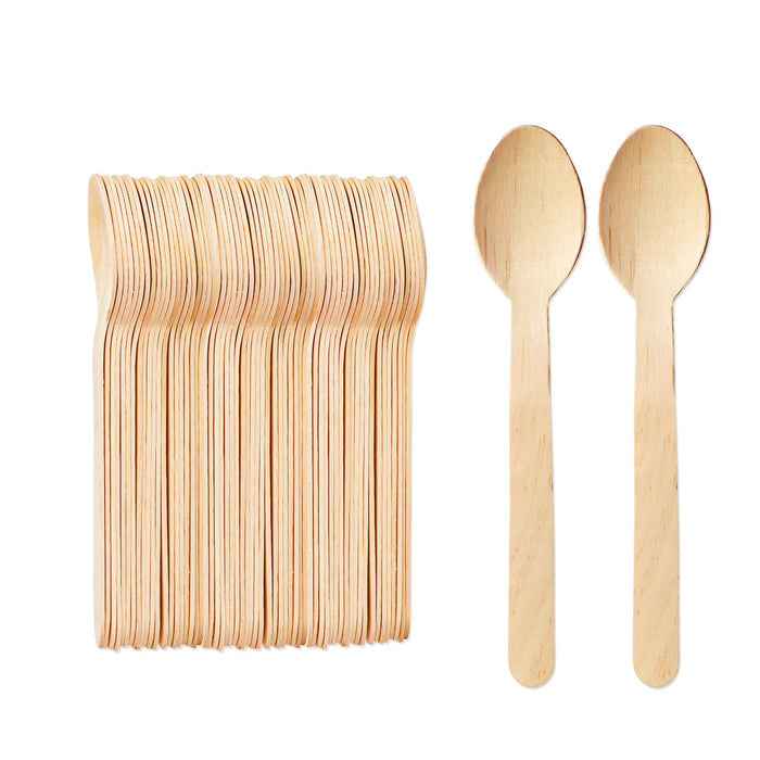Wooden spoon disposable spoon wood - 16.5 cm, natural
