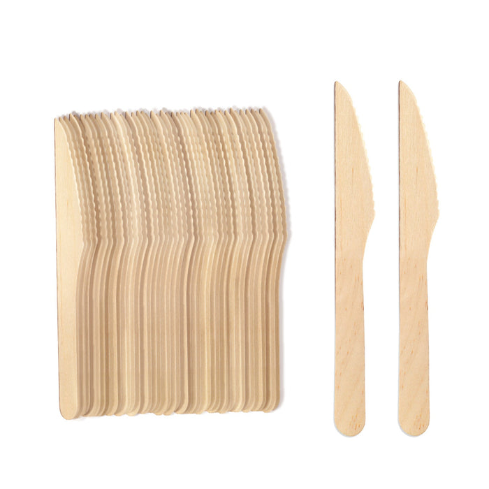 Disposable wooden knife - 16.5 cm disposable knife Wooden knife