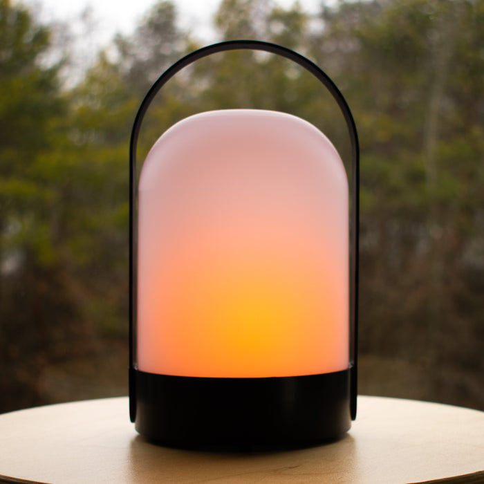 Lanterna LED candeeiro de mesa luz de chama a bateria com 12 LEDs 23 cm Ø 13 cm
