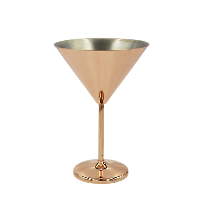 Copa de martini de acero inoxidable oro rosa 200ml