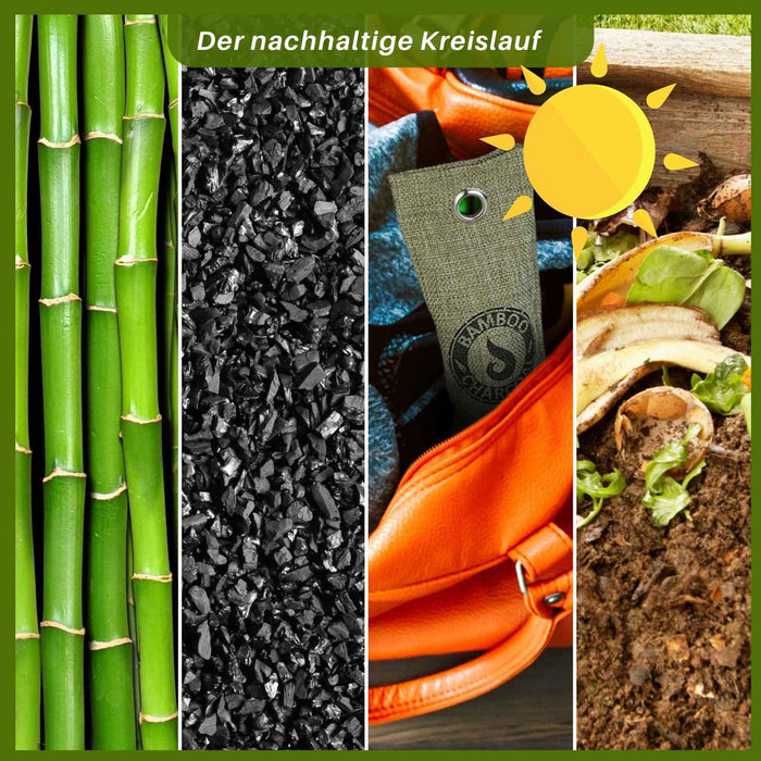 Bamboo Activated Charcoal Air Freshener (75g) - Set of 2