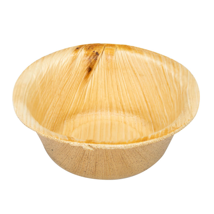 Palm leaf dip bowl dressing cup round Ø 6 cm 30 ml 25 pcs