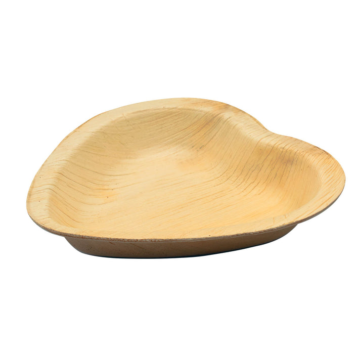 Heart-shaped palm leaf bowl 15 x 16.5 cm