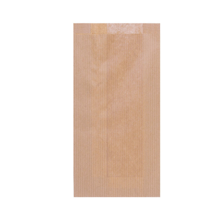 Paper bakery bag - brown 20 x 7 x 42 cm