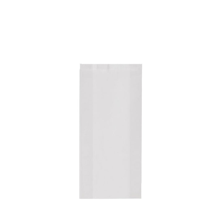Paper bakery bag - white 12 x 5 x 25 cm