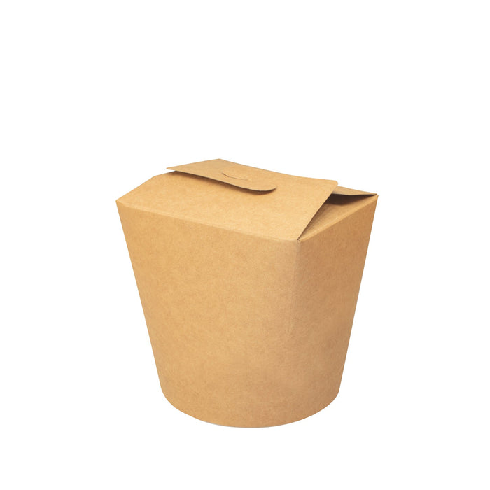 Papier Food Box Nudelbox - braun 470ml - PLA