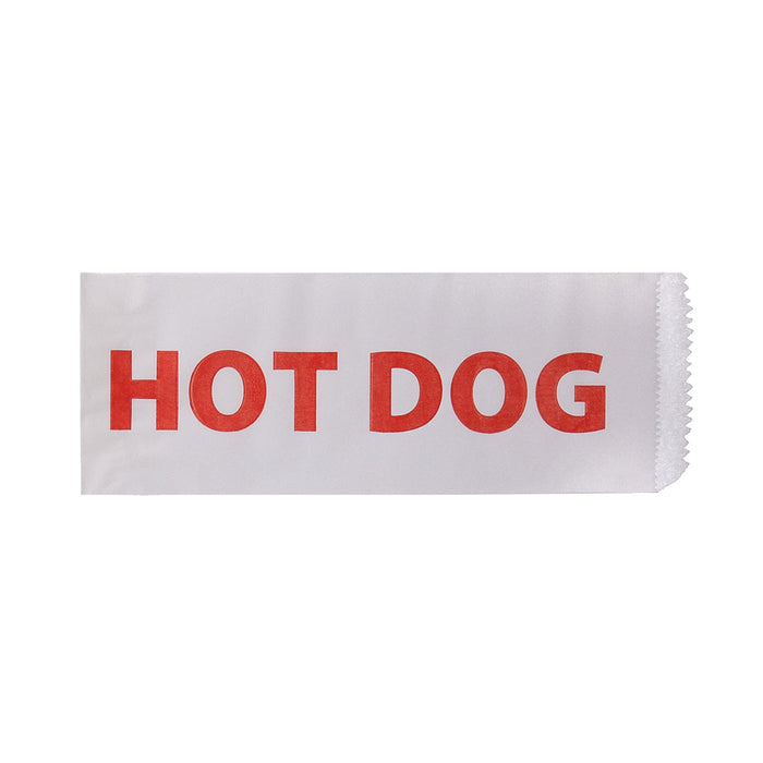 Bolsa de papel para perritos calientes - blanco 9 x 21 cm