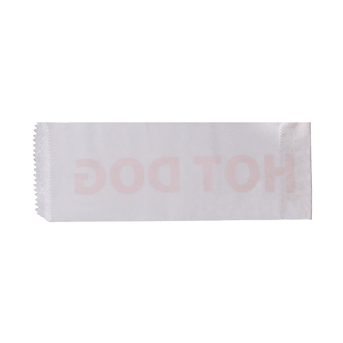 Paper hot dog pouch - white 9 x 21 cm