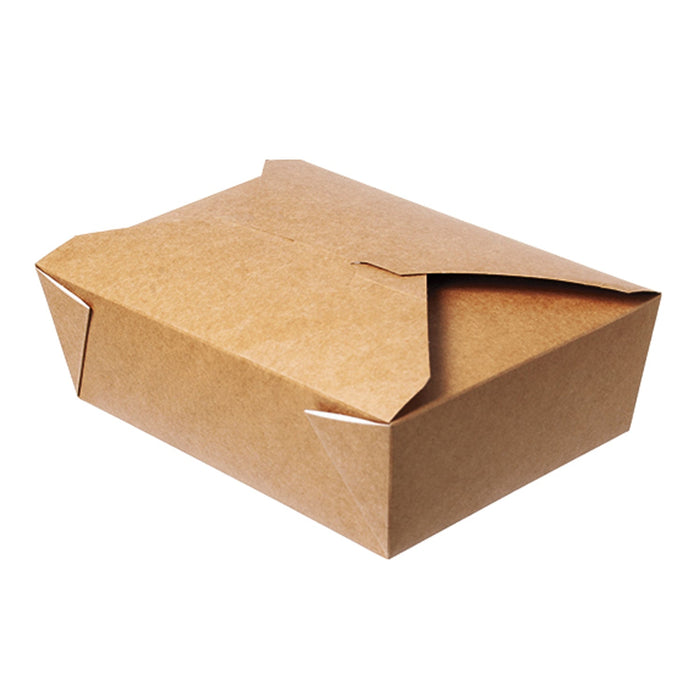 Paper lunch box - rectangular 1600ml brown