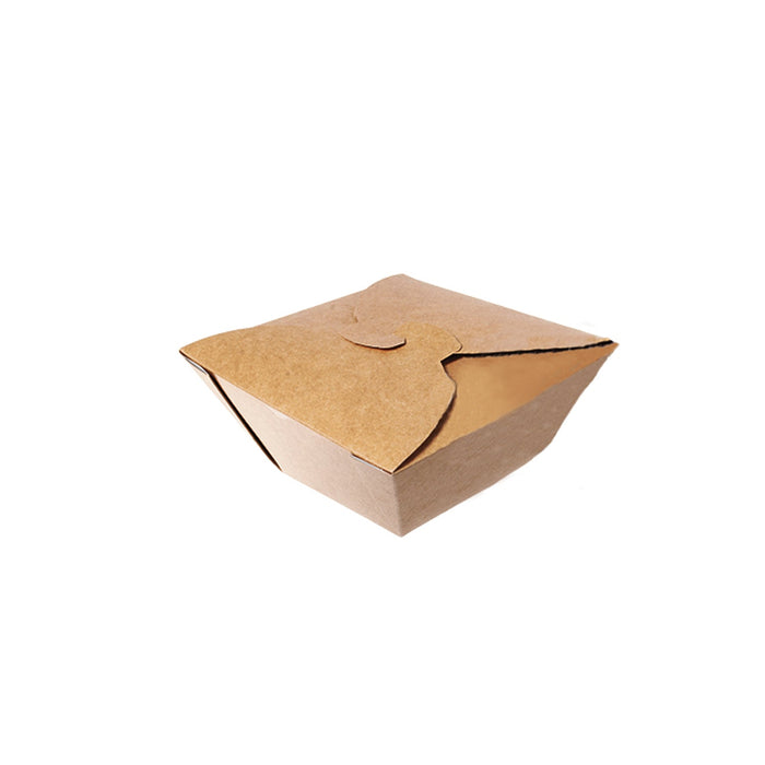 Paper lunch box - rectangular 500ml brown
