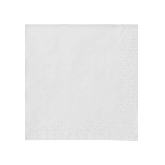 Paper napkins - square white 33 cm 3 ply 1/4 fold