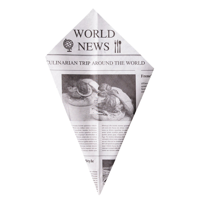 Paper Cone Bag - Print "Newspaper" for 125g