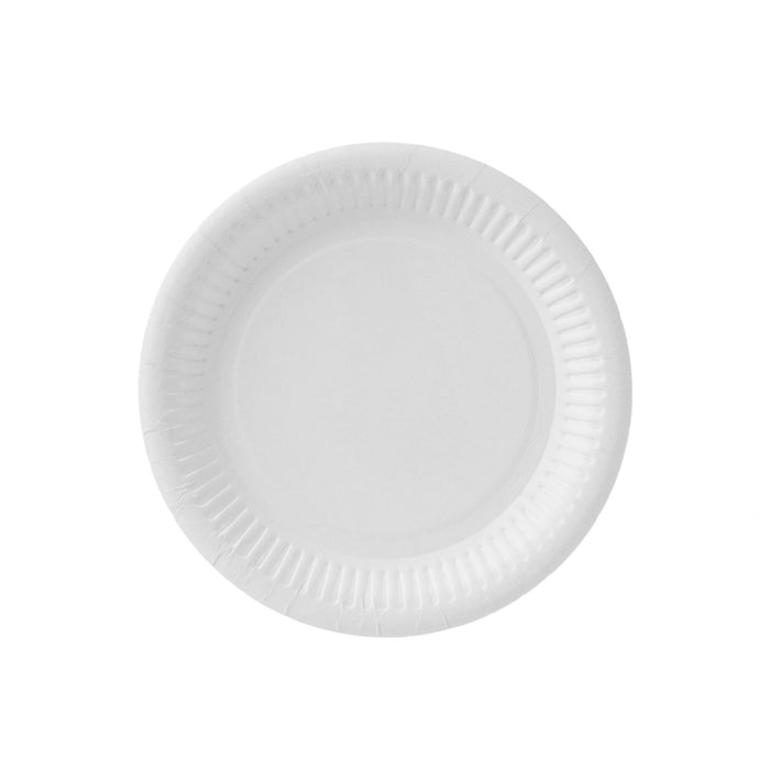 Paper plate - round white 18 cm