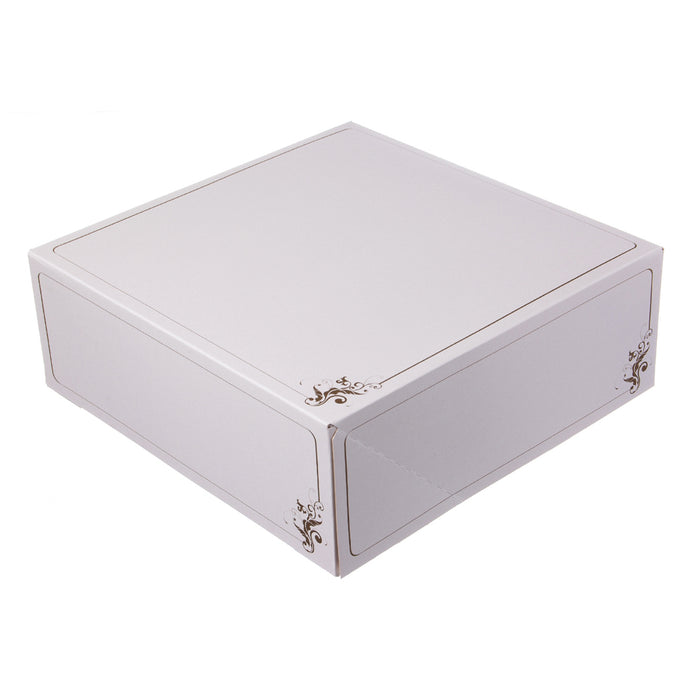 Paper cake box - white 32 x 32 x 11.5 cm