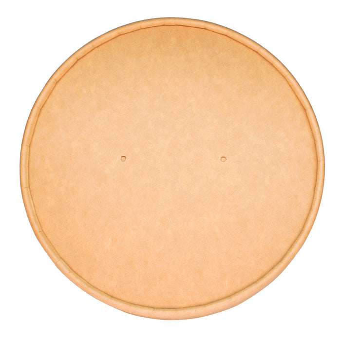 Paper lid brown round 15cm PLA