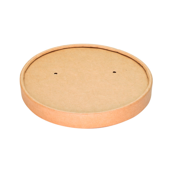 Paper lid brown (suitable for soup bowls 480ml and 360ml) 98mm