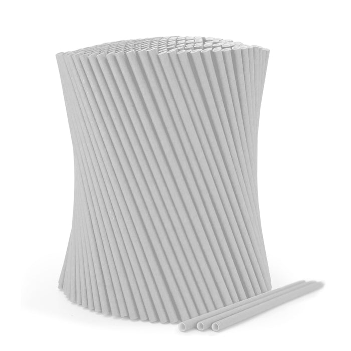 Paper straws 6 x 200 mm white