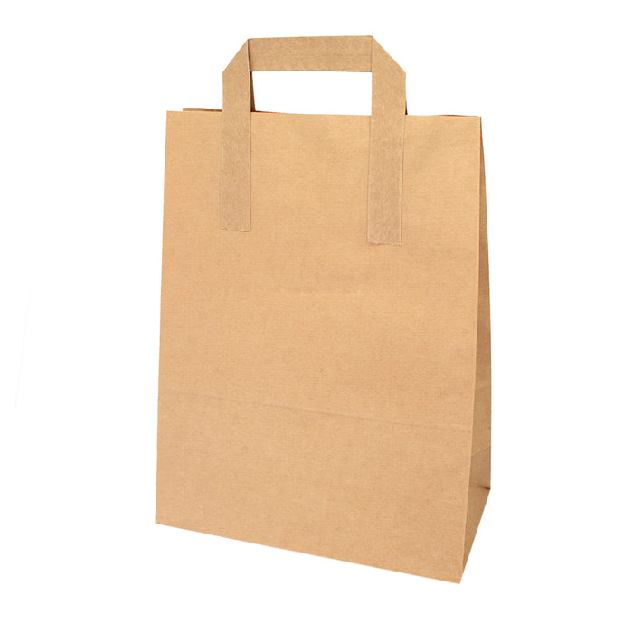 Paper carrier bag with handle - brown 22 x 10.5 x 30 cm