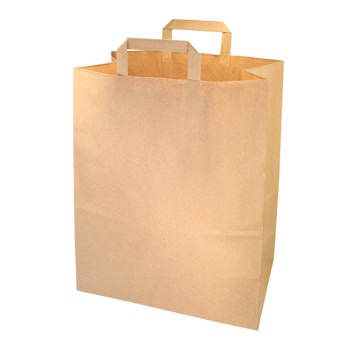 Paper carrier bag with handle - brown 32 x 16 x 39 cm