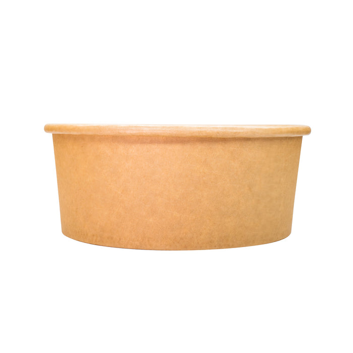 Salad bowl brown - 750ml - paper / cardboard bowl disposable - brown