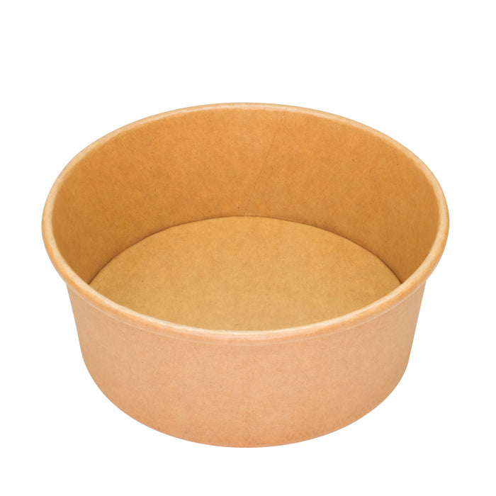 Salad bowl brown - 750ml - paper / cardboard bowl disposable - brown
