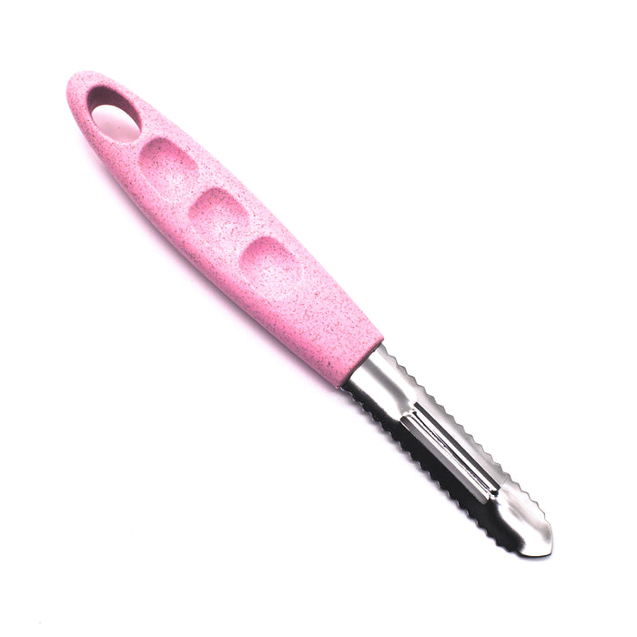 Potato peeler with pendulum blade pink