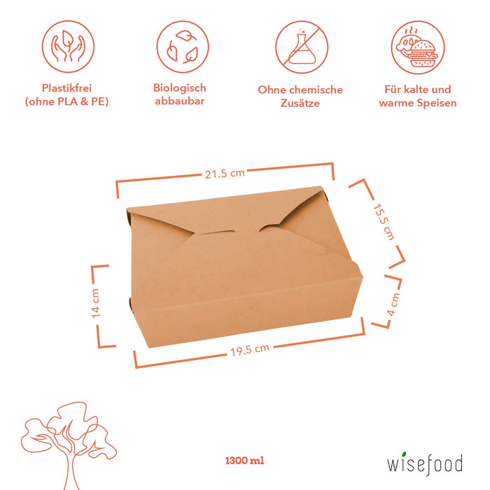 Lancheira Take Away Snackbox compostável - 1500ml