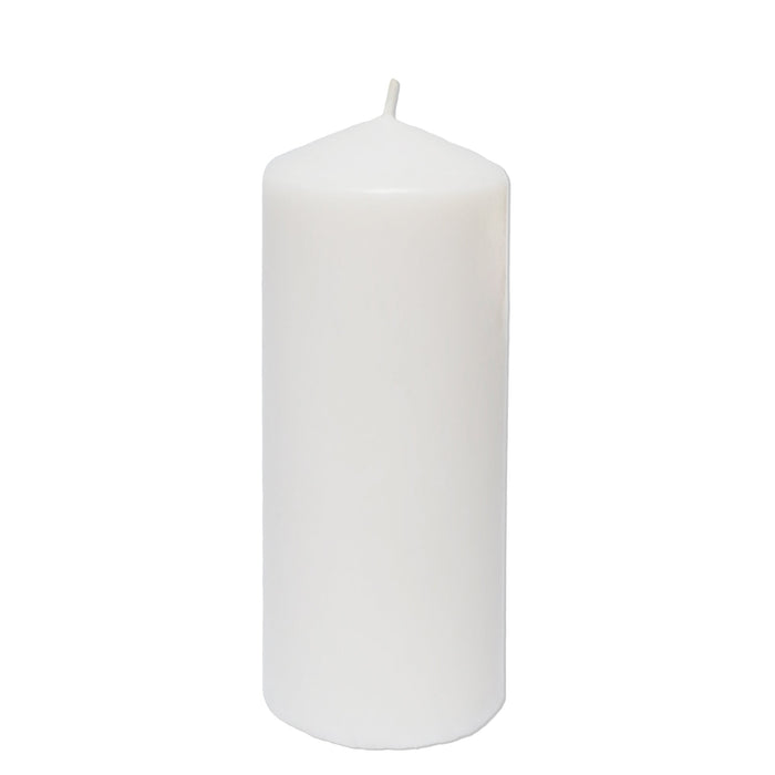 Stumpenkerze Kerze groß (13 cm) weiß Ø 6 cm
