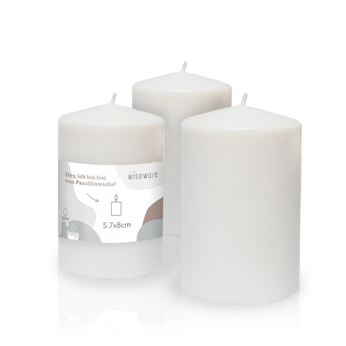 Pillar candle Candle small (9 cm) white Ø 6 cm