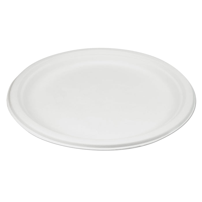 Bagasový talíř - 26 cm (kulatý, bílý)
