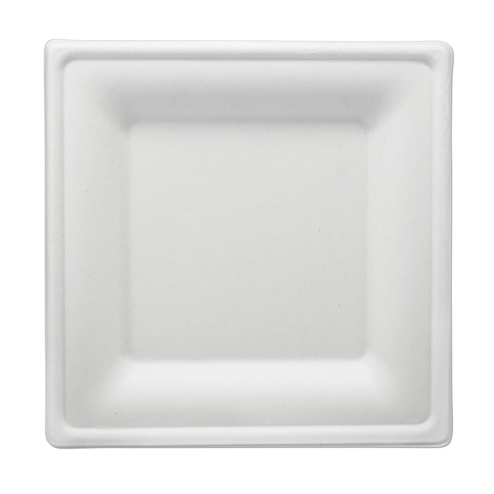 Bagasse plate - square 20 cm